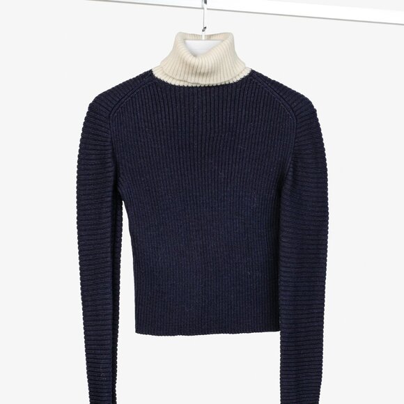 Acne Studios 2015 Bryn Clean Navy Wool Turtleneck Sweater - Picture 2 of 10